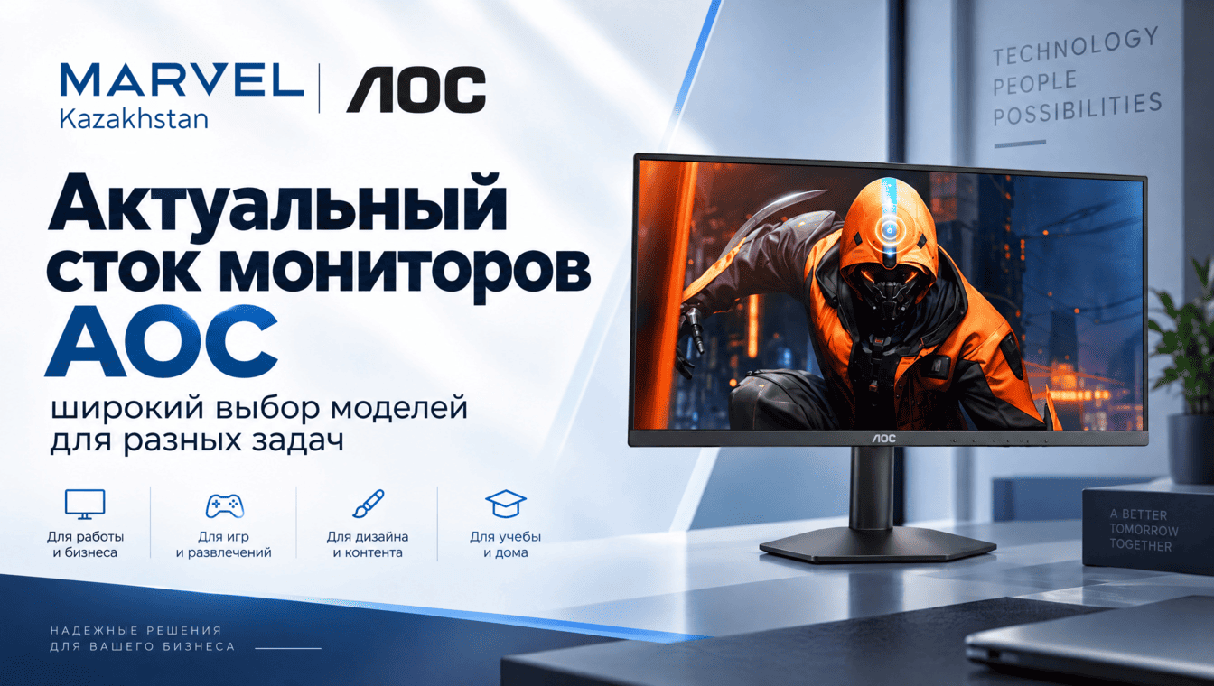 AOC Kazakhstan — актуальный сток мониторов